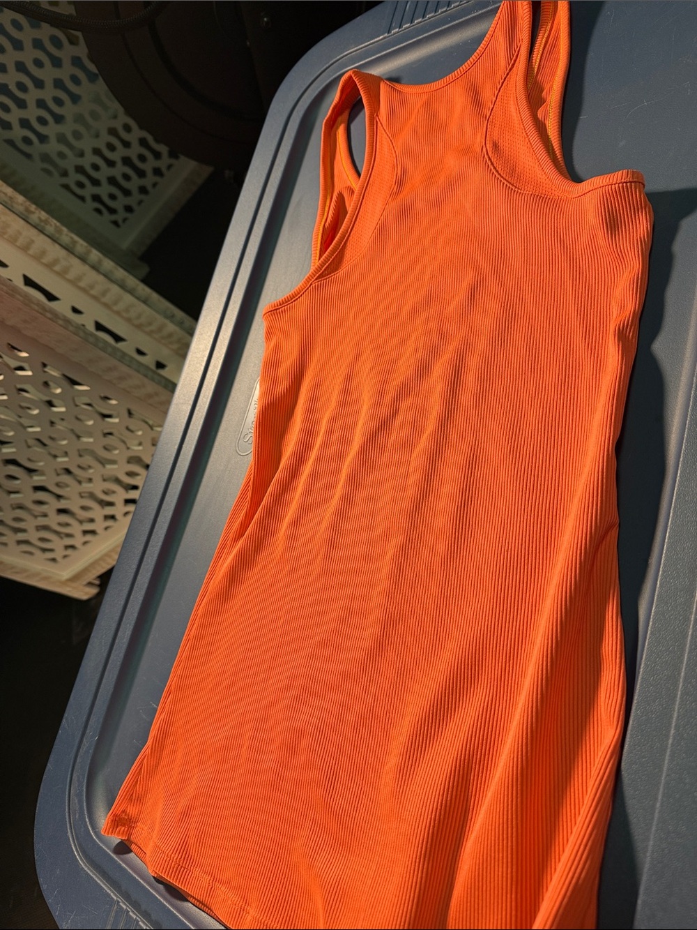 Under Armour Bright Orange Ribbed Racerback Tank - Picture 3 of 3